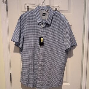 Hugo Boss Blue Checkered Men's Shirt